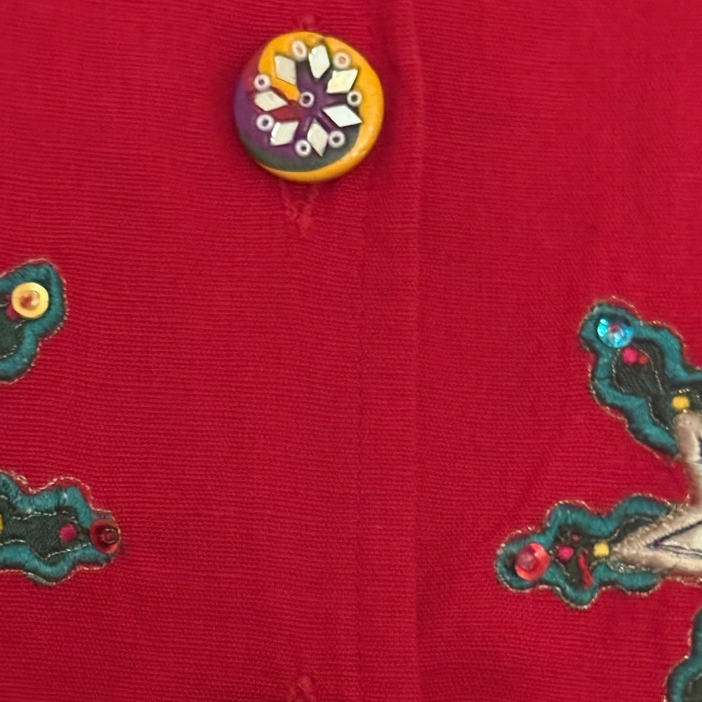 Embellished Red Blazer - Picture 6 of 9